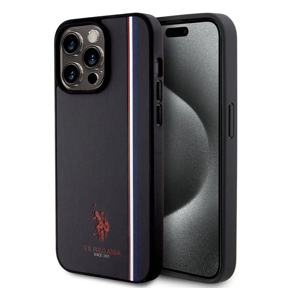 iPhone 15 Pro Max Kılıf, Lisanslı Üç Renk Şerit Tasarımlı - U.S. Polo Assn.