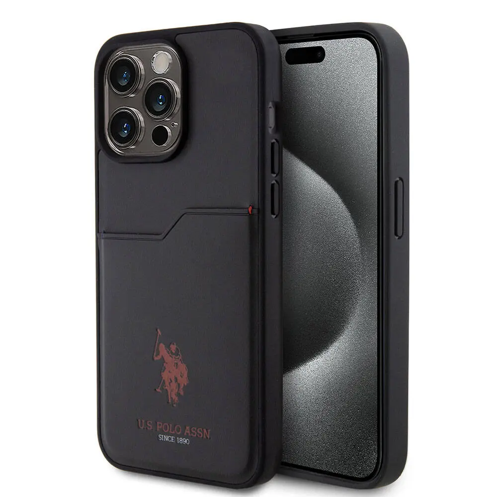 iPhone 15 Pro Max Kartlıklı PU Kılıf - U.S. Polo Assn. Lisanslı