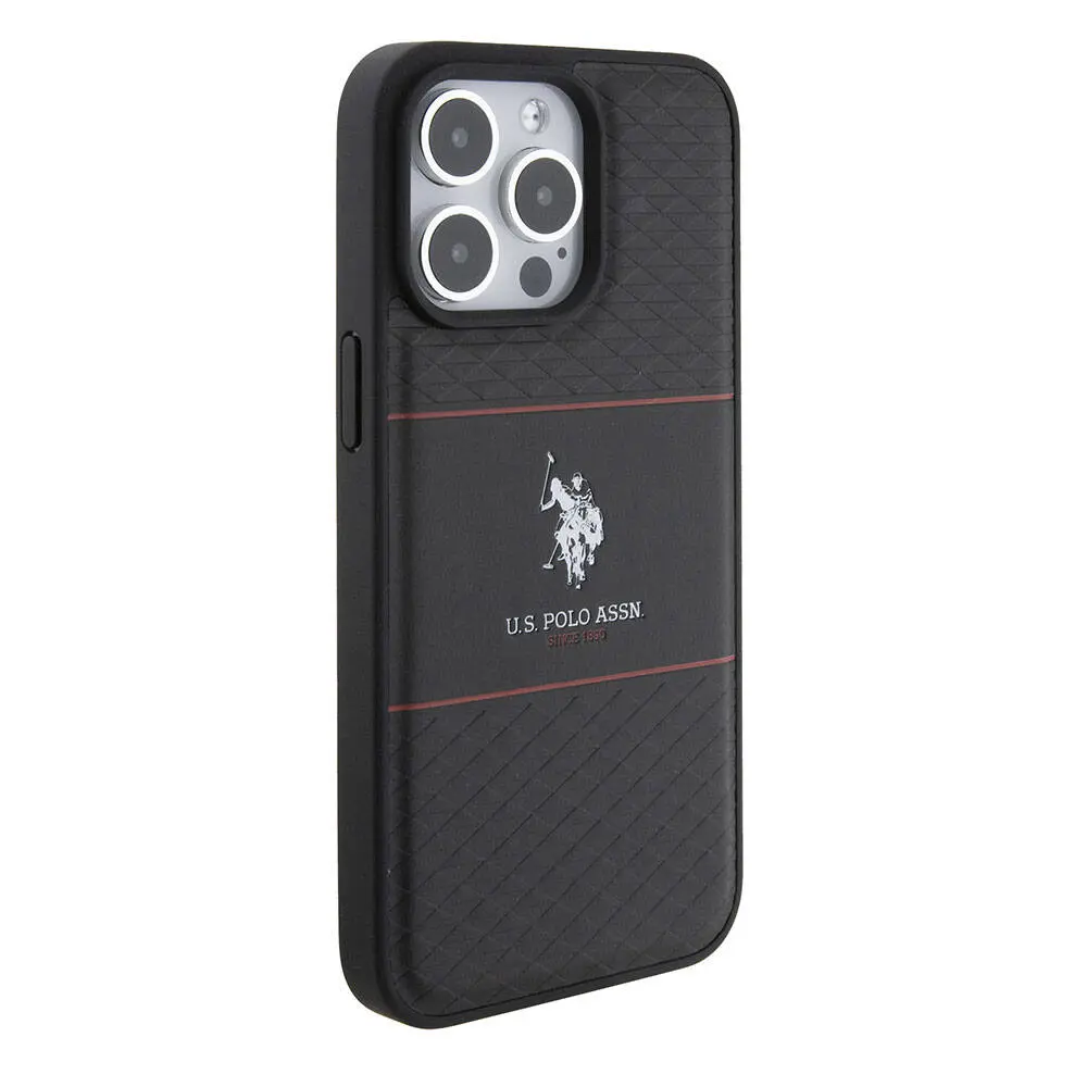 iPhone 15 Pro Max Deri Şeritli Lisanslı Kılıf - U.S. Polo Assn.