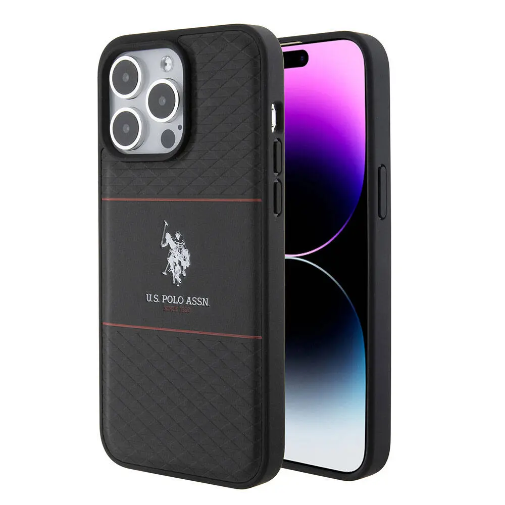 iPhone 15 Pro Max Deri Şeritli Lisanslı Kılıf - U.S. Polo Assn.