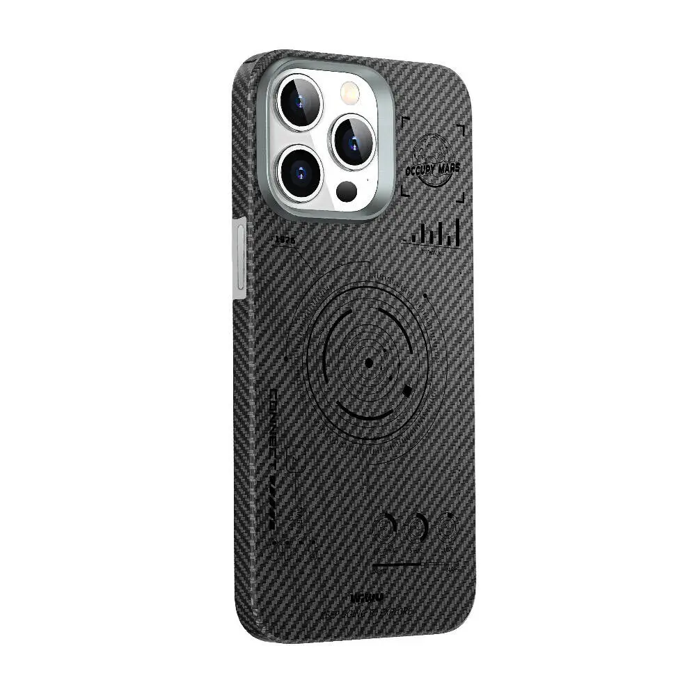 iPhone 15 Pro Max MagSafe Uyumlu Karbon Fiber Kılıf - Wiwu HHX-016 Mars