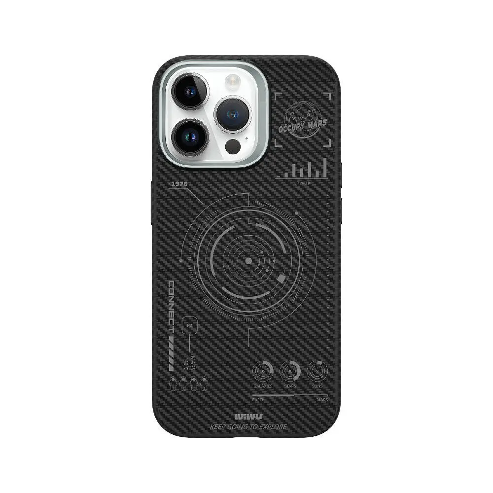iPhone 15 Pro Max MagSafe Uyumlu Karbon Fiber Kılıf - Wiwu HHX-016 Mars