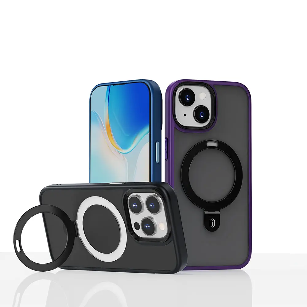 iPhone 15 Pro ve 15 Pro Max MagSafe Uyumlu Standlı Kılıf - Wiwu ZMM-010