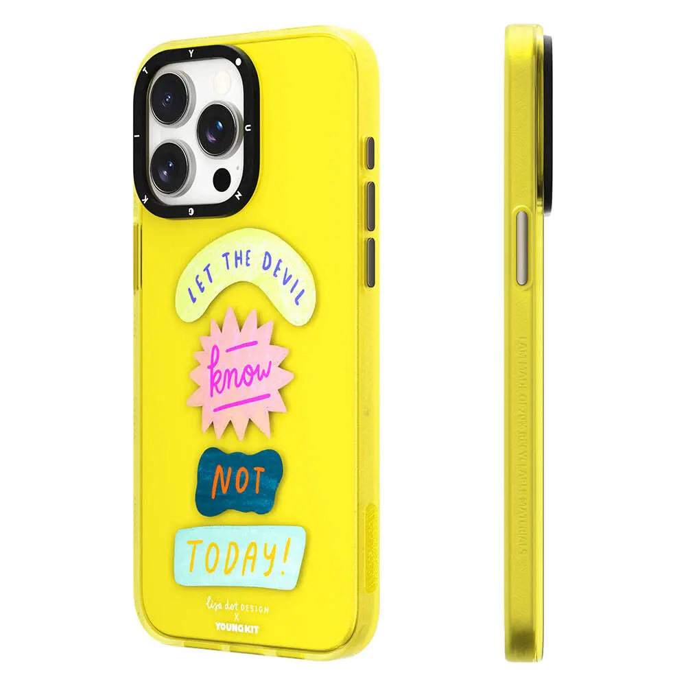 iPhone 15 Pro Max Yazı Desenli Kılıf - Youngkit Mindfulness