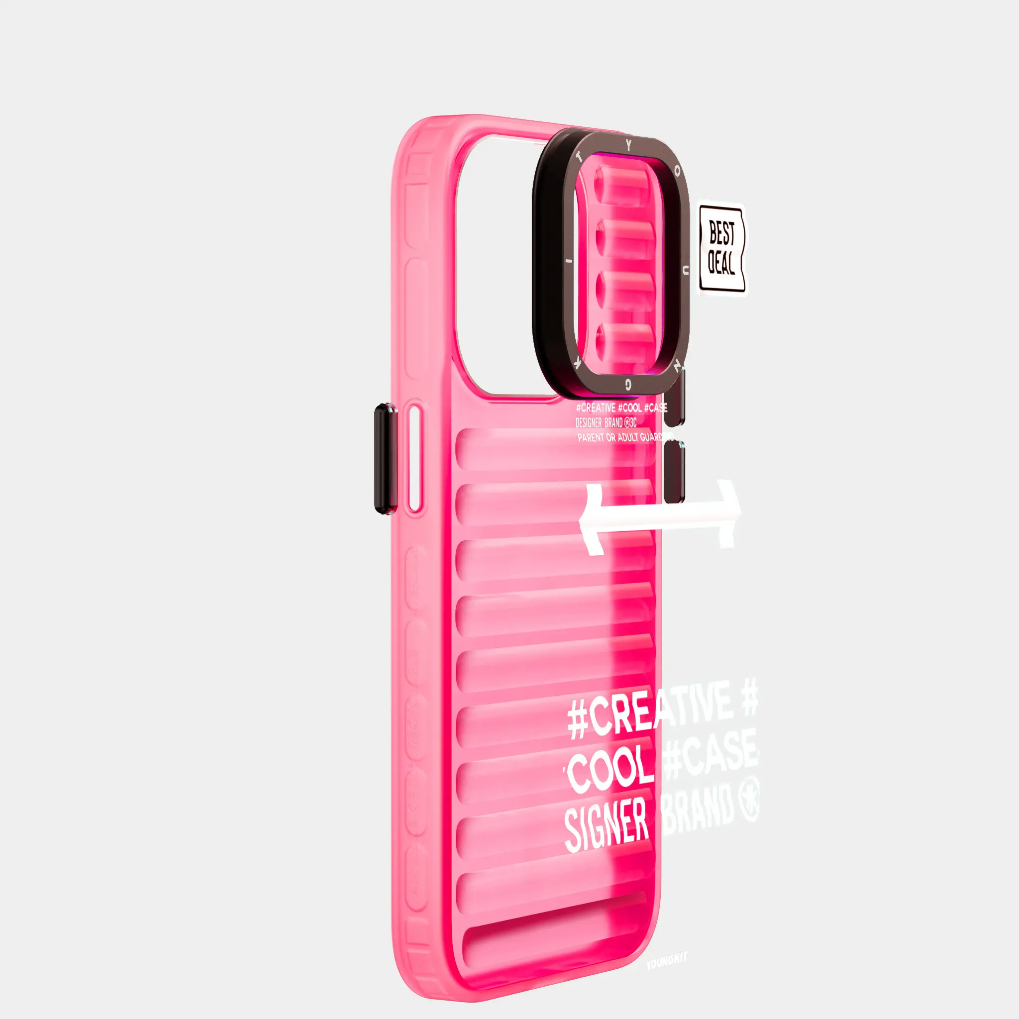 iPhone 15 Pro Max Kılıf YoungKit Luggage FireFly Serisi