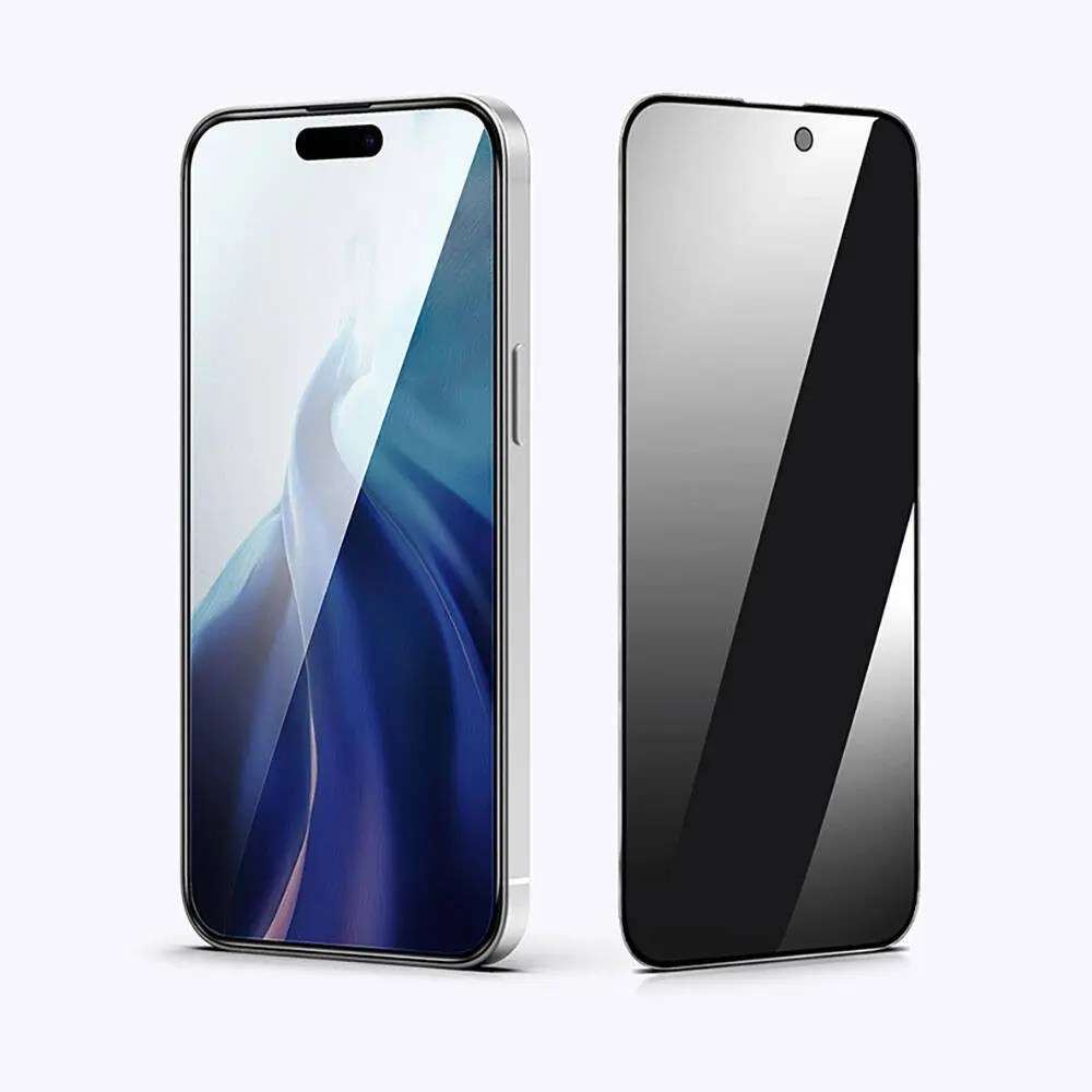 iPhone 15 Pro Max 3D Gizlilik Temperli Cam Ekran Koruyucu - Recci RSP-A08SP