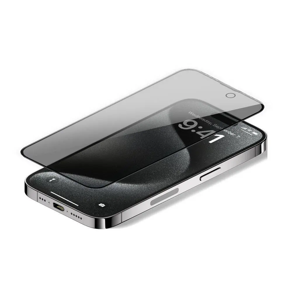 iPhone 15 Pro Max Gizlilik Filtreli Ekran Koruyucu - Wiwu iPrivacy HD