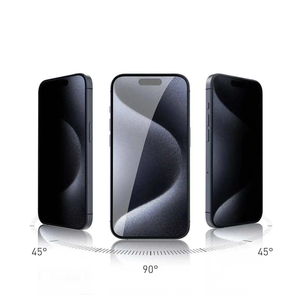 iPhone 15 Pro Max Gizlilik Filtreli Temperli Cam Ekran Koruyucu - Zore Rika