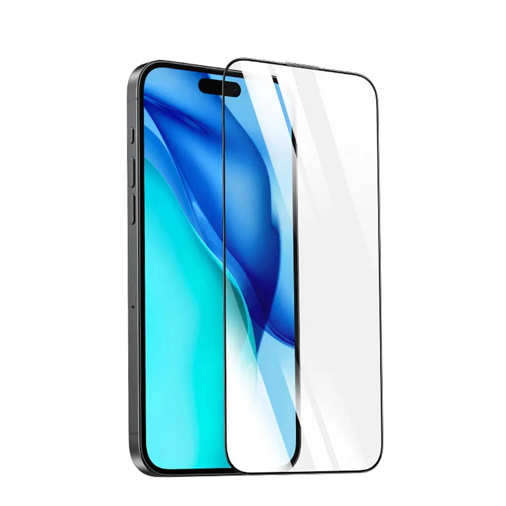 iPhone 15 Pro Full Transparan Temperli Cam Ekran Koruyucu - Recci RSP-A21HD