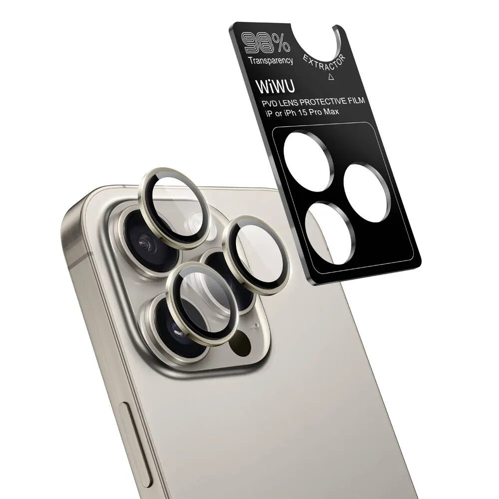 iPhone 15 Pro Safir Kamera Lens Koruyucu - Wiwu LG-003