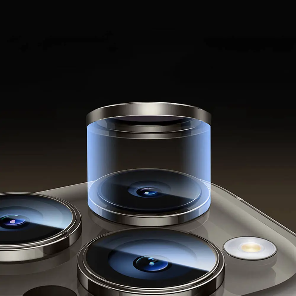 iPhone 15 Pro Metal Kamera Lens Koruyucu - Wiwu LG-004 PVD Lens Guard