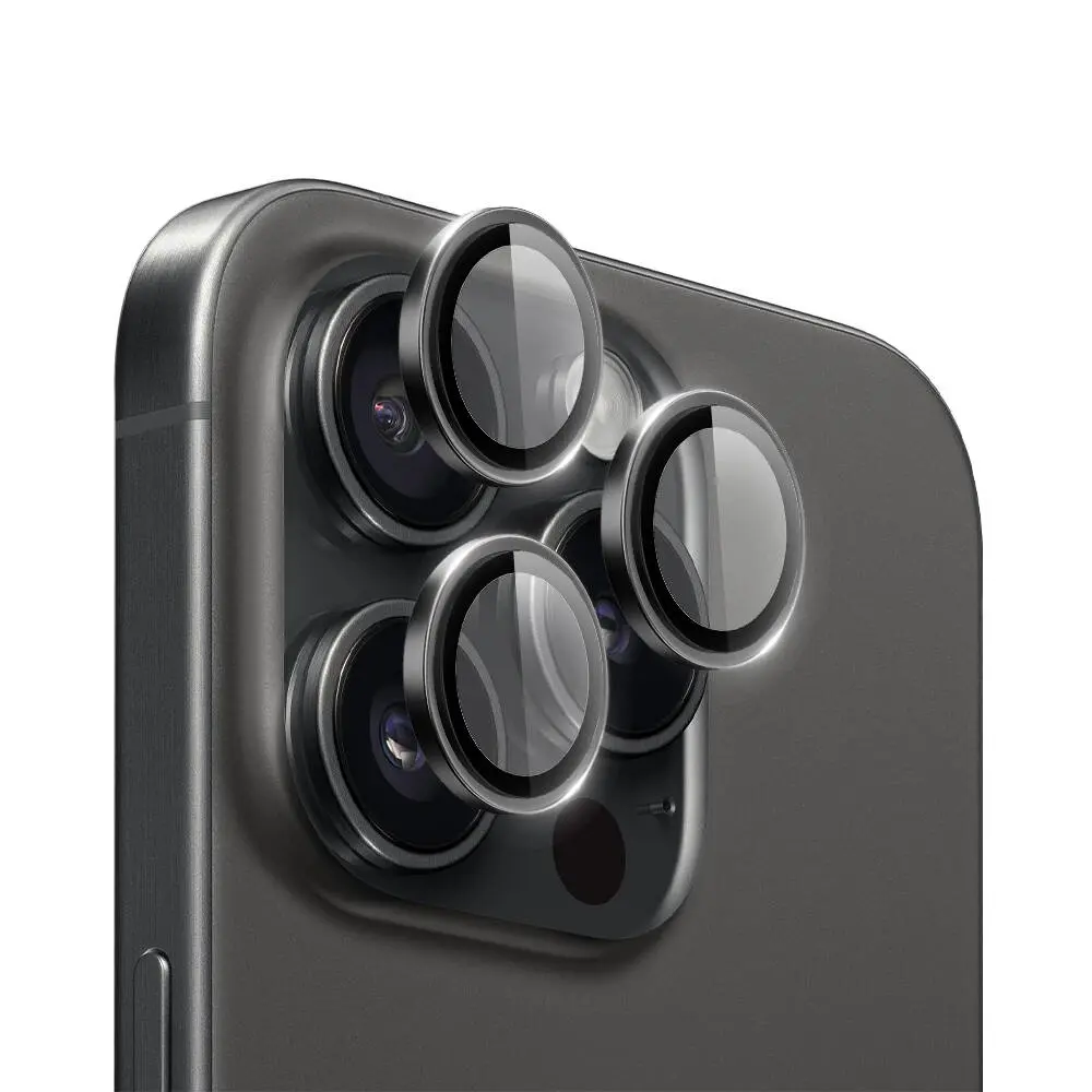 iPhone 15 Pro Metal Kamera Lens Koruyucu - Wiwu LG-004 PVD Lens Guard