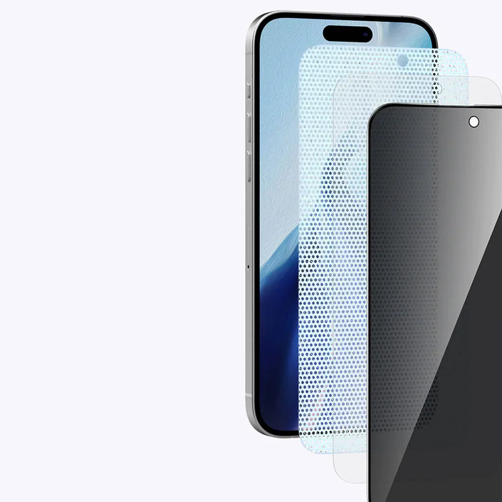 iPhone 15 Gizlilik Filtreli Temperli Cam Ekran Koruyucu - Recci RSP-A05SP