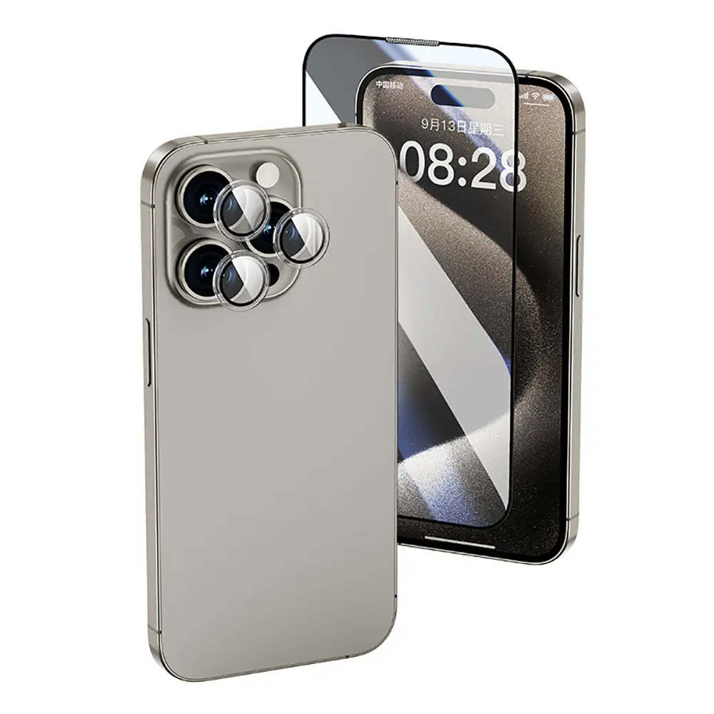 iPhone 16 Temperli Cam Ekran ve Kamera Lens Koruyucu Set - Wiwu Wi-IP002
