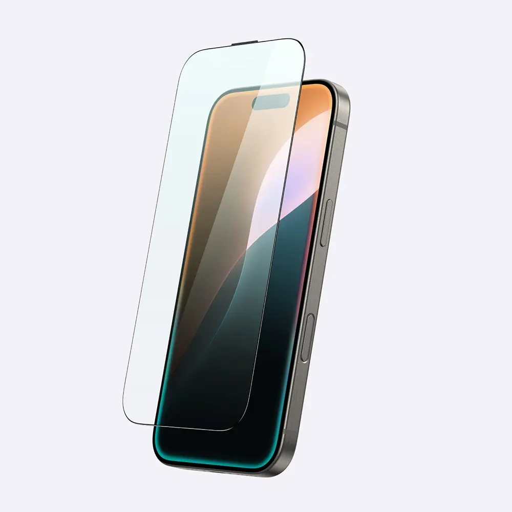 iPhone 16 Temperli Cam Ekran Koruyucu, Parmak İzi Bırakmayan - Amazingthing Titan Max