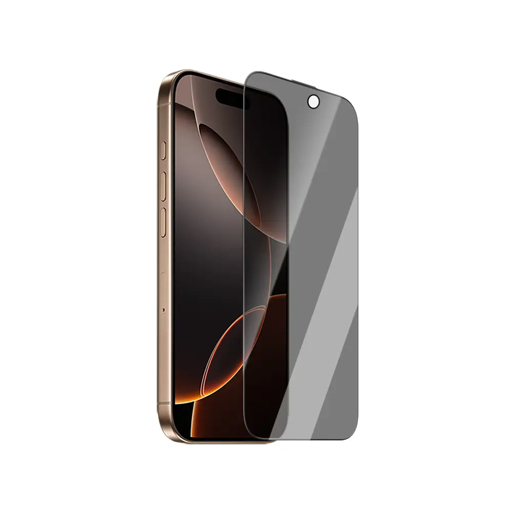 iPhone 16 Gizlilik Filtreli 3D Temperli Cam Ekran Koruyucu - CaseWorld