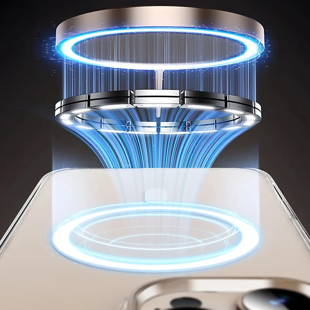 iPhone 16 Manyetik Şeffaf Sert PC Kılıf - Wiwu Magnetic Crystal