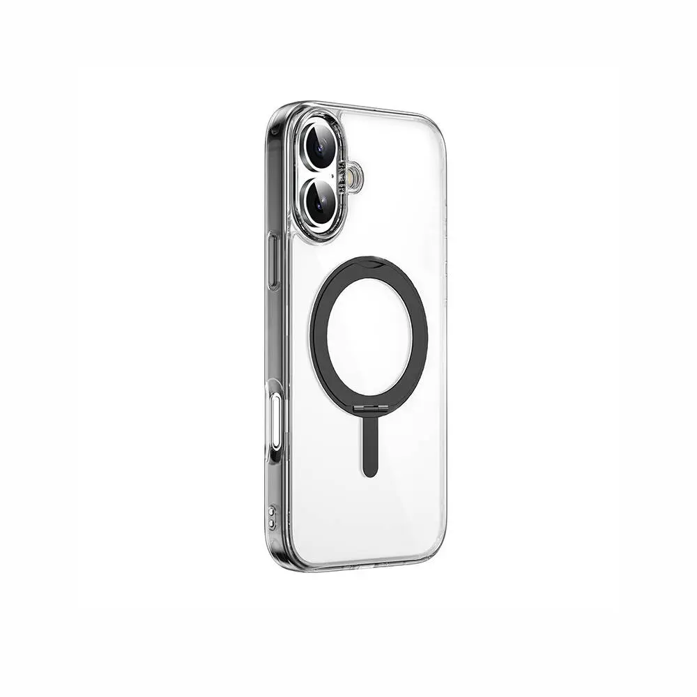 iPhone 16 MagSafe Uyumlu Standlı Şeffaf Kılıf - Wiwu iShield Ultra MCC-201
