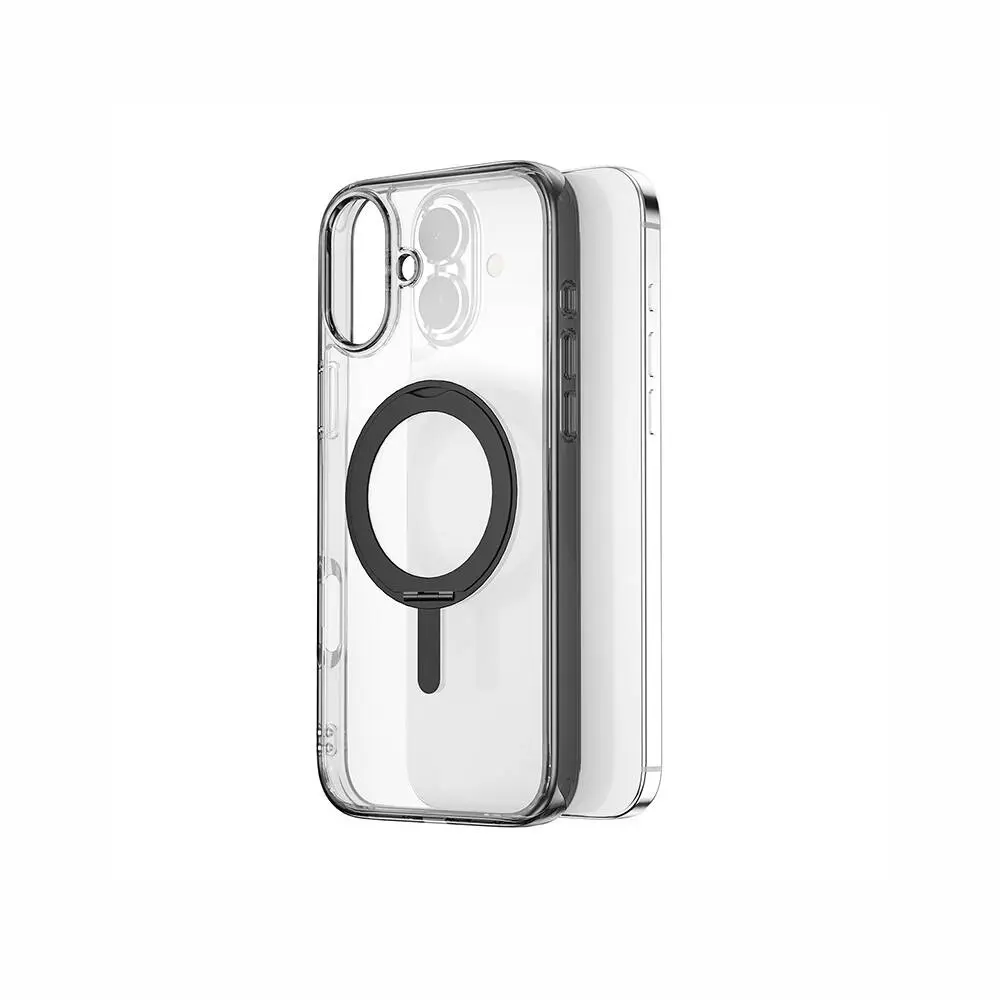 iPhone 16 MagSafe Uyumlu Standlı Şeffaf Kılıf - Wiwu iShield Ultra MCC-201