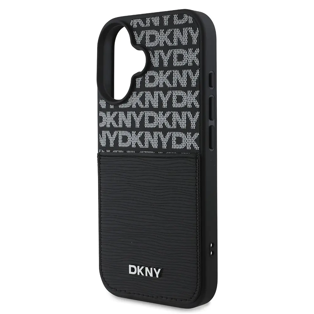 iPhone 16 Kartlıklı Lisanslı Kılıf - DKNY Repeat Texture