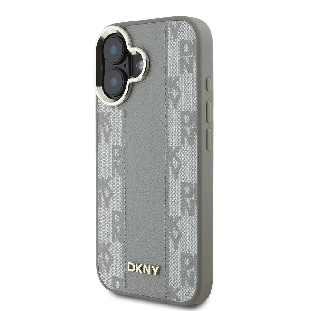 iPhone 16 MagSafe Uyumlu 3D Checkered Desenli Kılıf - DKNY