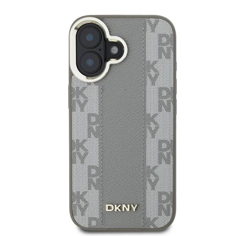 iPhone 16 MagSafe Uyumlu 3D Checkered Desenli Kılıf - DKNY