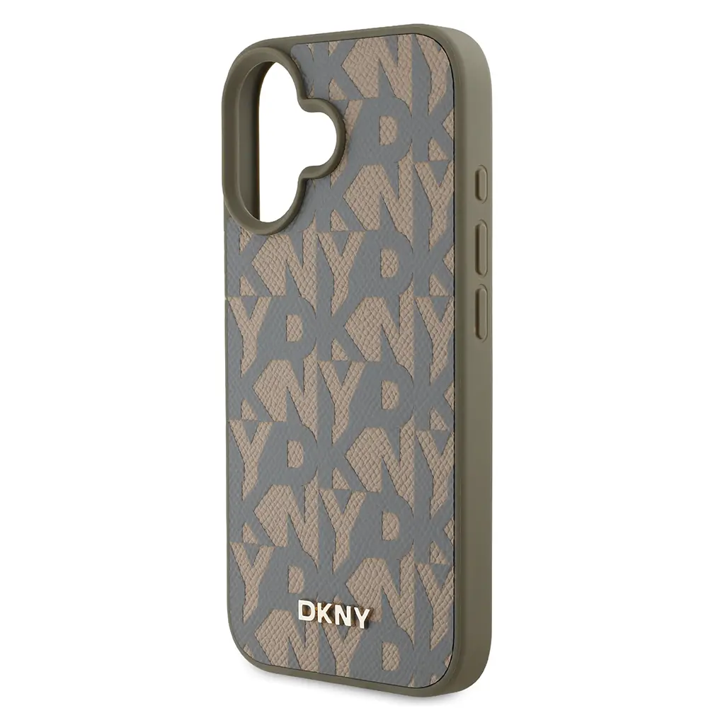 iPhone 16 MagSafe Uyumlu 3D Grid Desenli Kılıf - DKNY Lisanslı