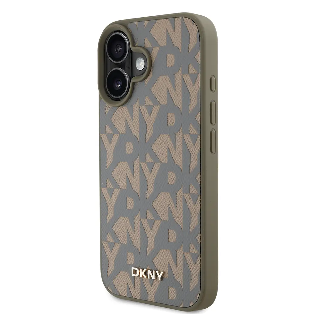 iPhone 16 MagSafe Uyumlu 3D Grid Desenli Kılıf - DKNY Lisanslı