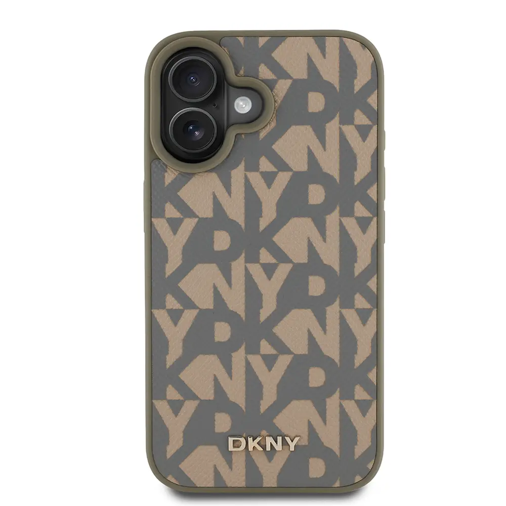 iPhone 16 MagSafe Uyumlu 3D Grid Desenli Kılıf - DKNY Lisanslı