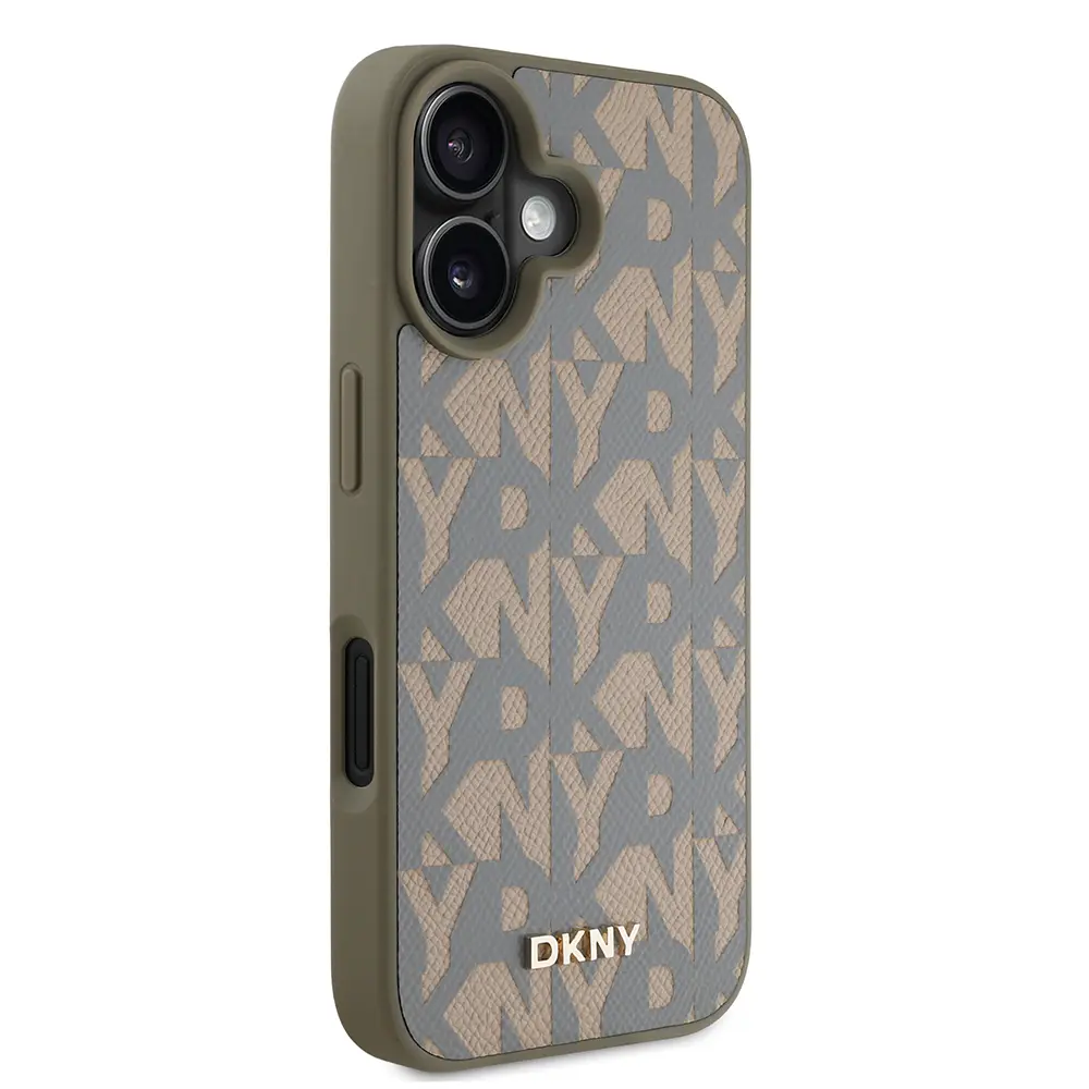 iPhone 16 MagSafe Uyumlu 3D Grid Desenli Kılıf - DKNY Lisanslı