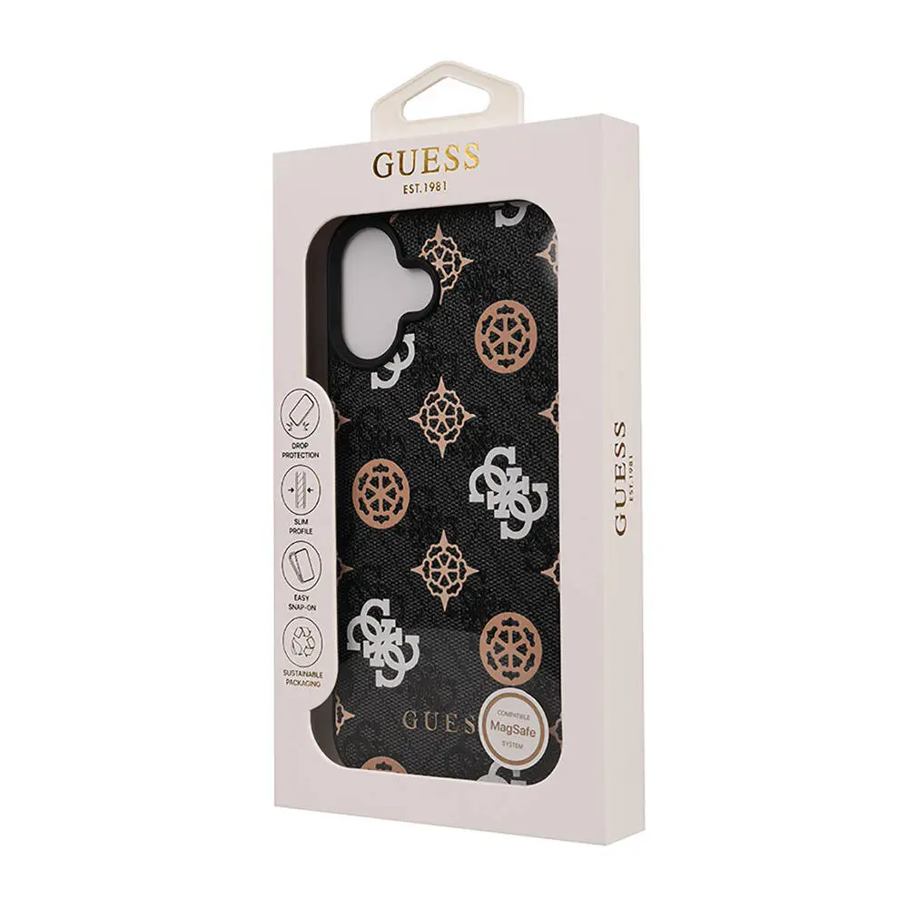 iPhone 16 MagSafe Uyumlu 4G Desenli Kılıf - Guess Peony