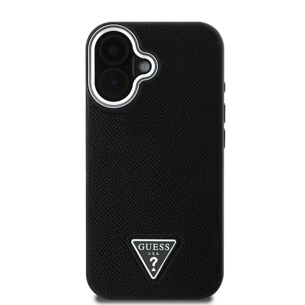 iPhone 16 MagSafe Uyumlu Grained Triangle Kılıf - Guess