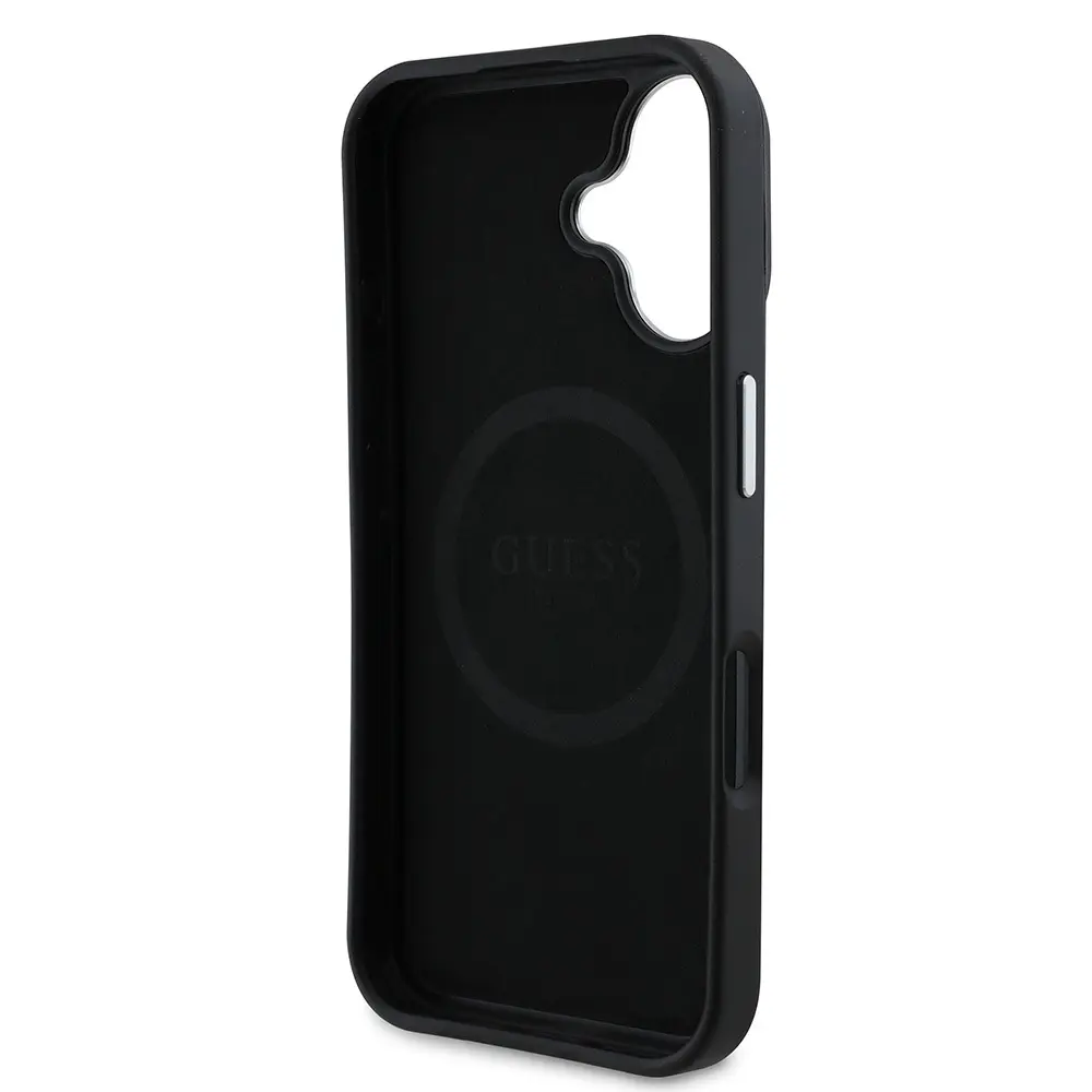 iPhone 16 MagSafe Uyumlu Grained Triangle Kılıf - Guess