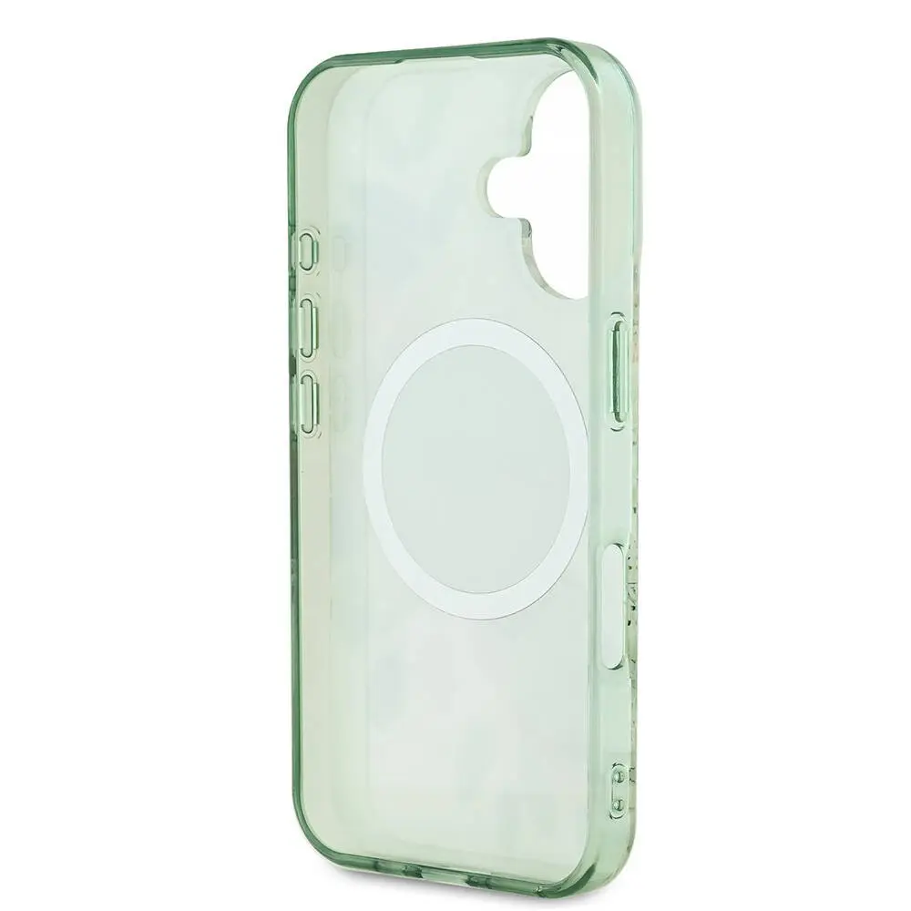 iPhone 16 MagSafe Uyumlu IML Baskılı Kılıf - Guess Flower Tonal Circle