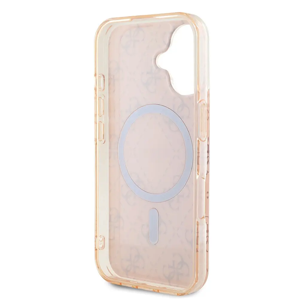iPhone 16 MagSafe Uyumlu IML Baskılı Kılıf - Guess 4G Klasik Logolu