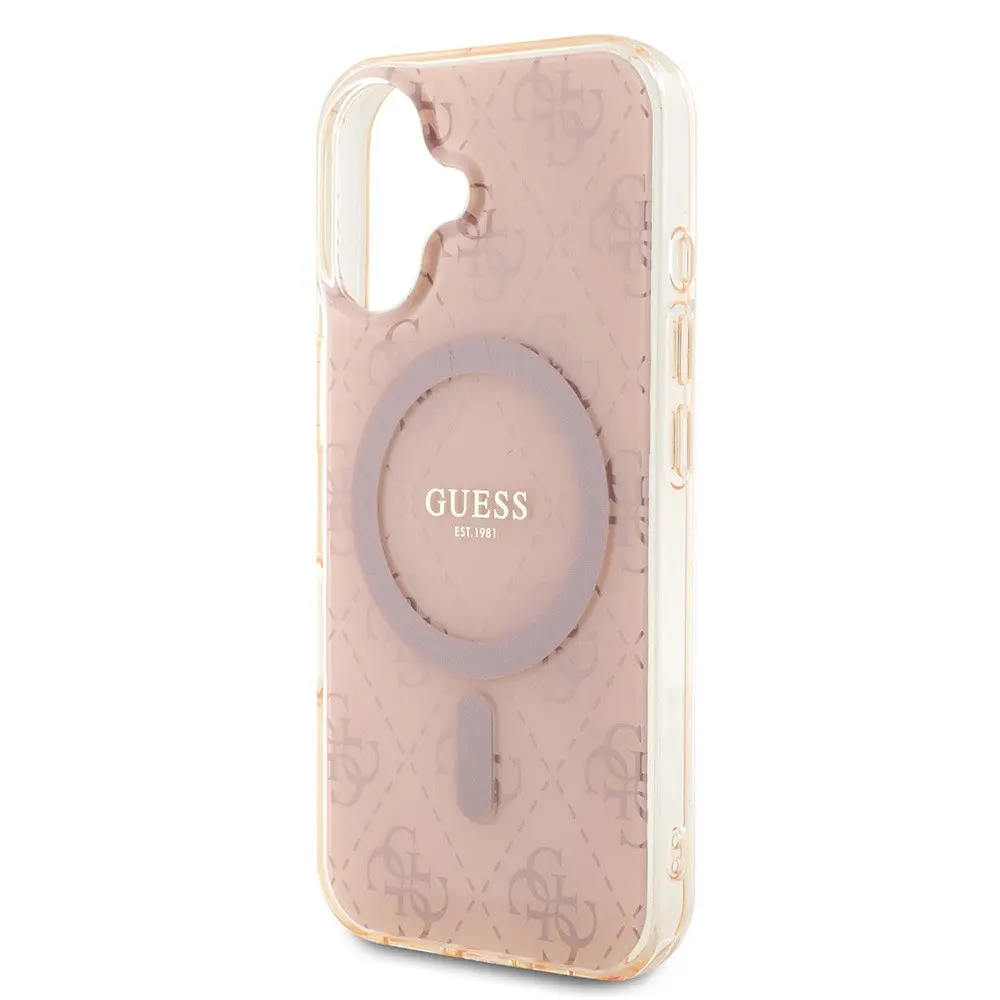 iPhone 16 MagSafe Uyumlu IML Baskılı Kılıf - Guess 4G Klasik Logolu