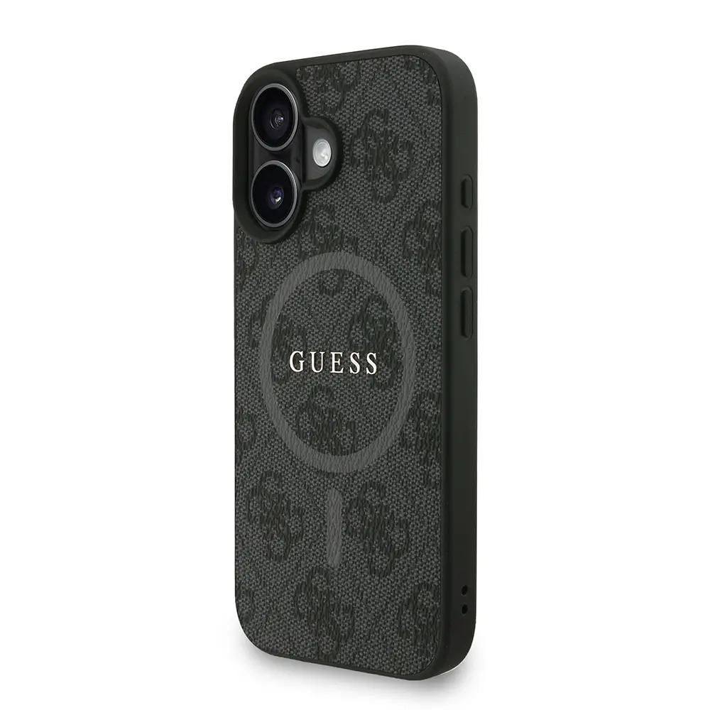 iPhone 16 MagSafe Uyumlu PU Deri Kılıf, Bilek Askılı - Guess