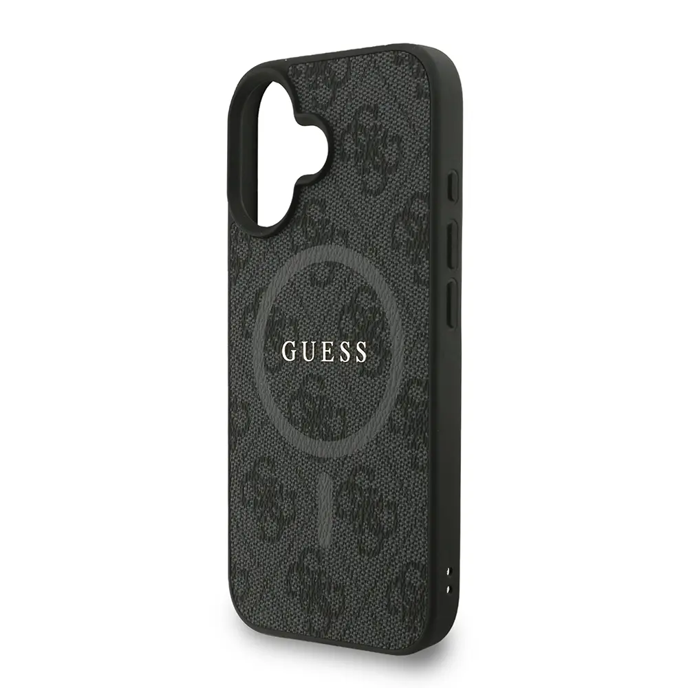 iPhone 16 MagSafe Uyumlu PU Deri Kılıf, Bilek Askılı - Guess