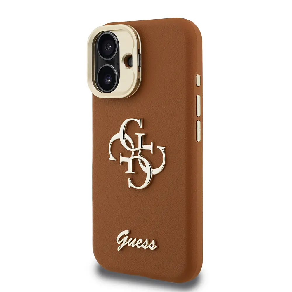 iPhone 16 Kamera Standlı Grained Kılıf - Guess Lisanslı
