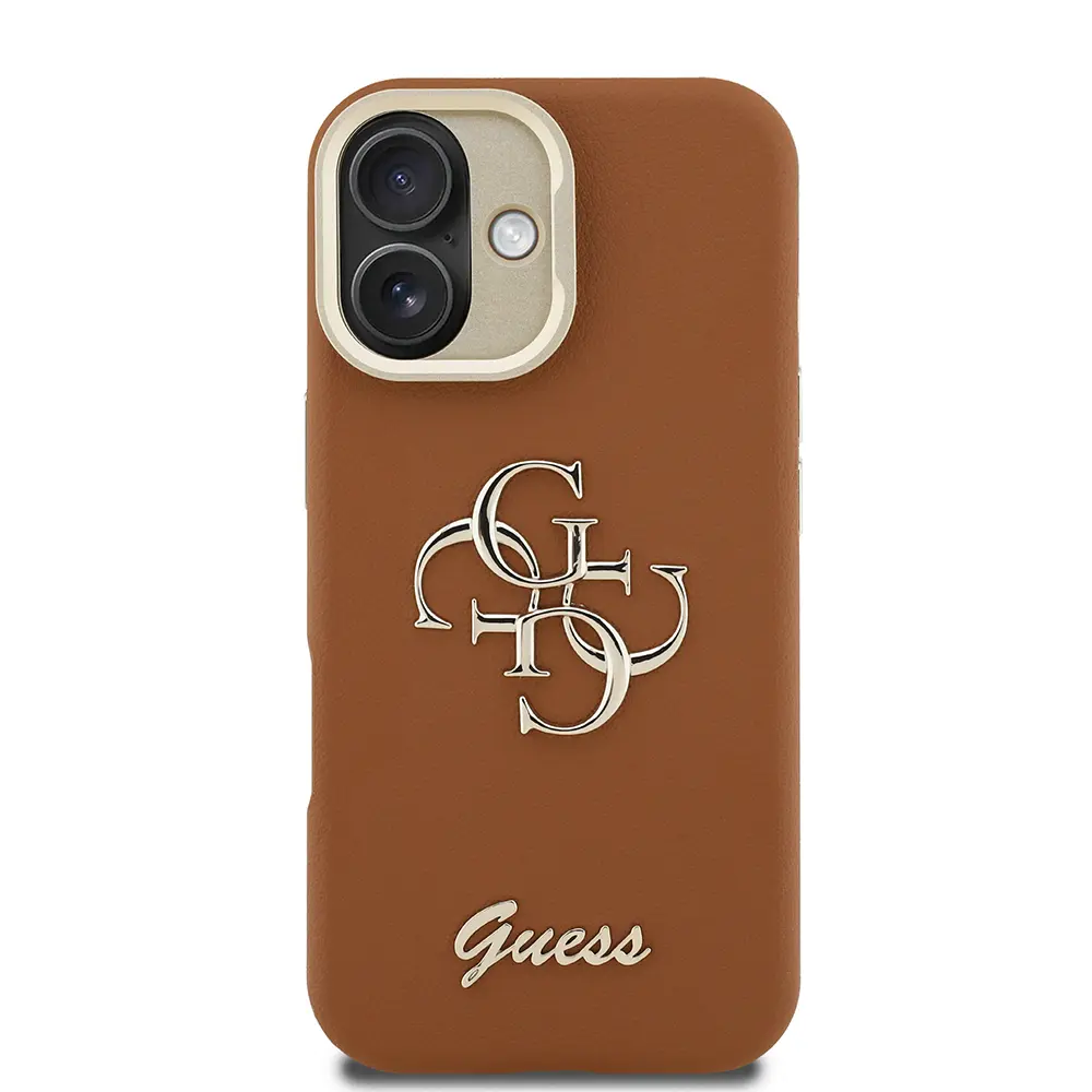 iPhone 16 Kamera Standlı Grained Kılıf - Guess Lisanslı