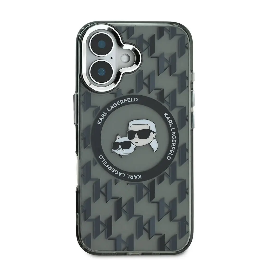 iPhone 16 MagSafe Uyumlu Kılıf - Karl Lagerfeld KC Heads Metal Monogram