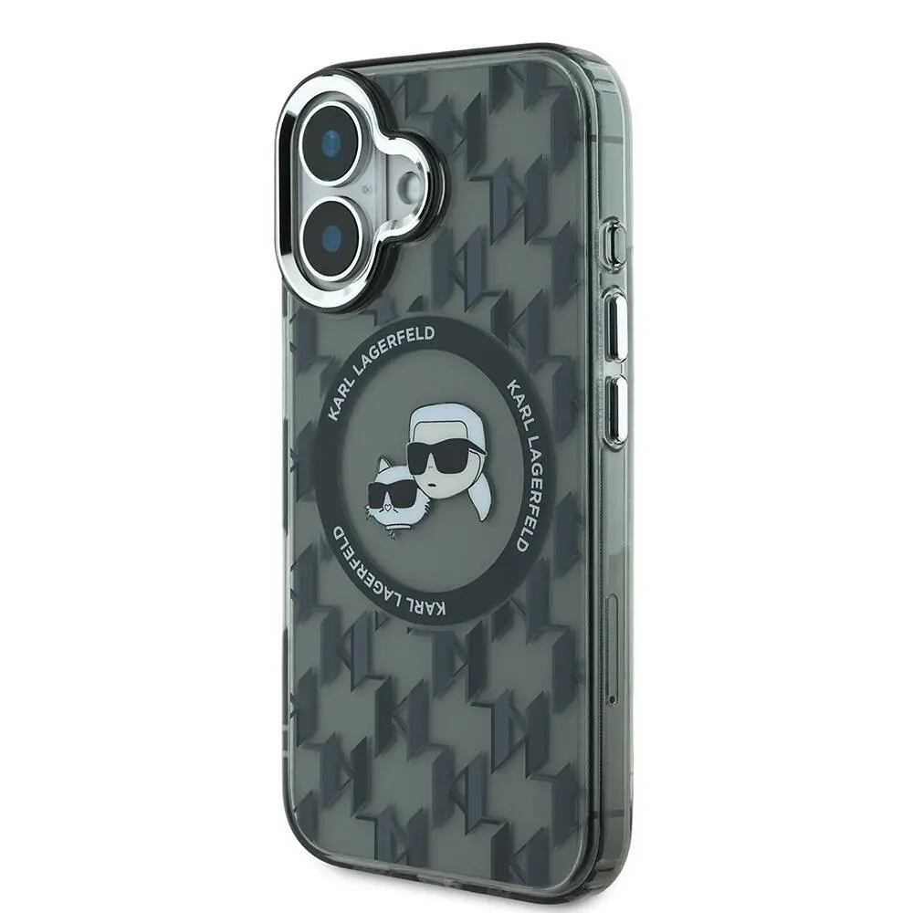 iPhone 16 MagSafe Uyumlu Kılıf - Karl Lagerfeld KC Heads Metal Monogram