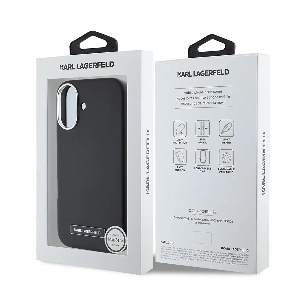 iPhone 16 MagSafe Uyumlu PU Deri Kılıf - Karl Lagerfeld