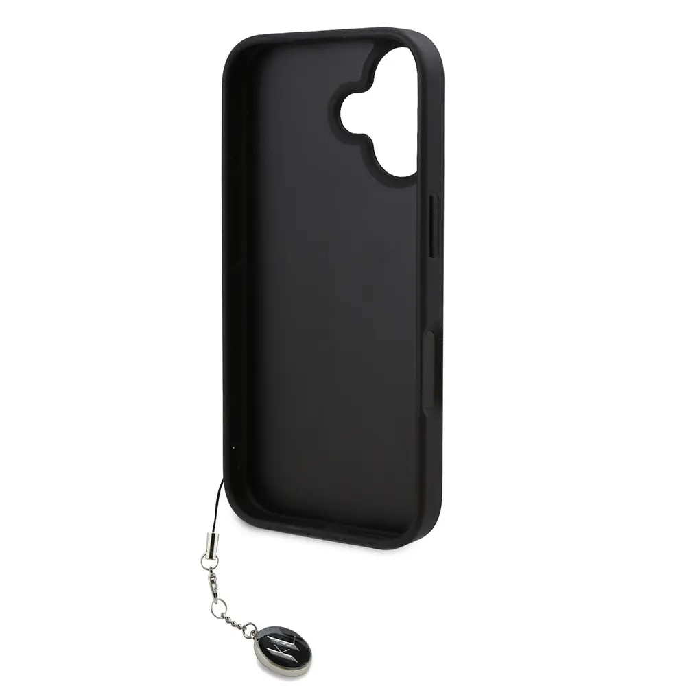 iPhone 16 Taşlı KL Yazılı Saffiano Kılıf - Karl Lagerfeld