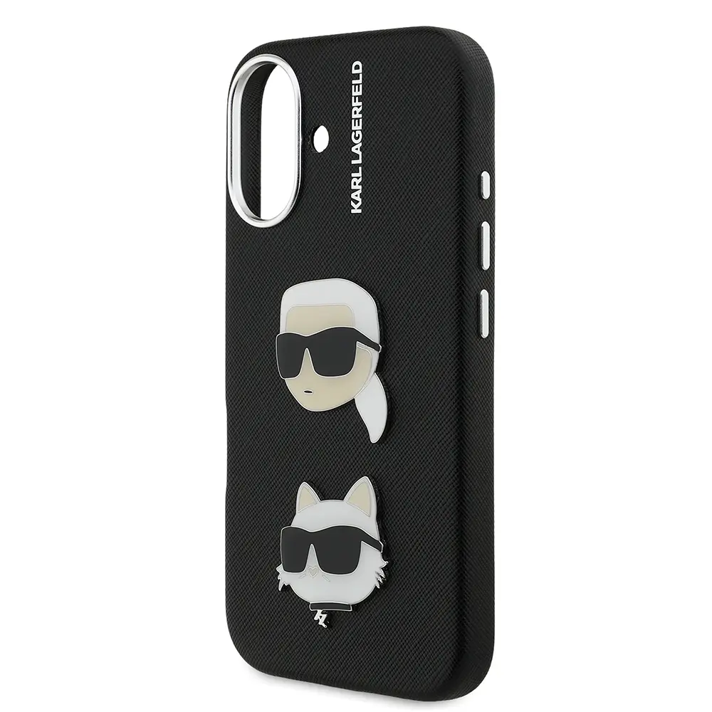 iPhone 16 Kılıf, Lisanslı K&C Heads Pin Tasarım - Karl Lagerfeld
