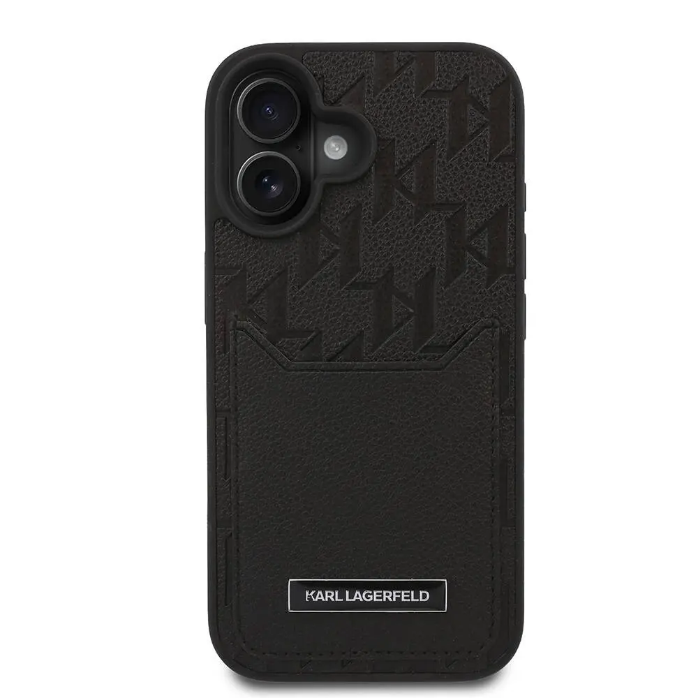 iPhone 16 Kartlıklı Monogram Kılıf - Karl Lagerfeld Cardslot