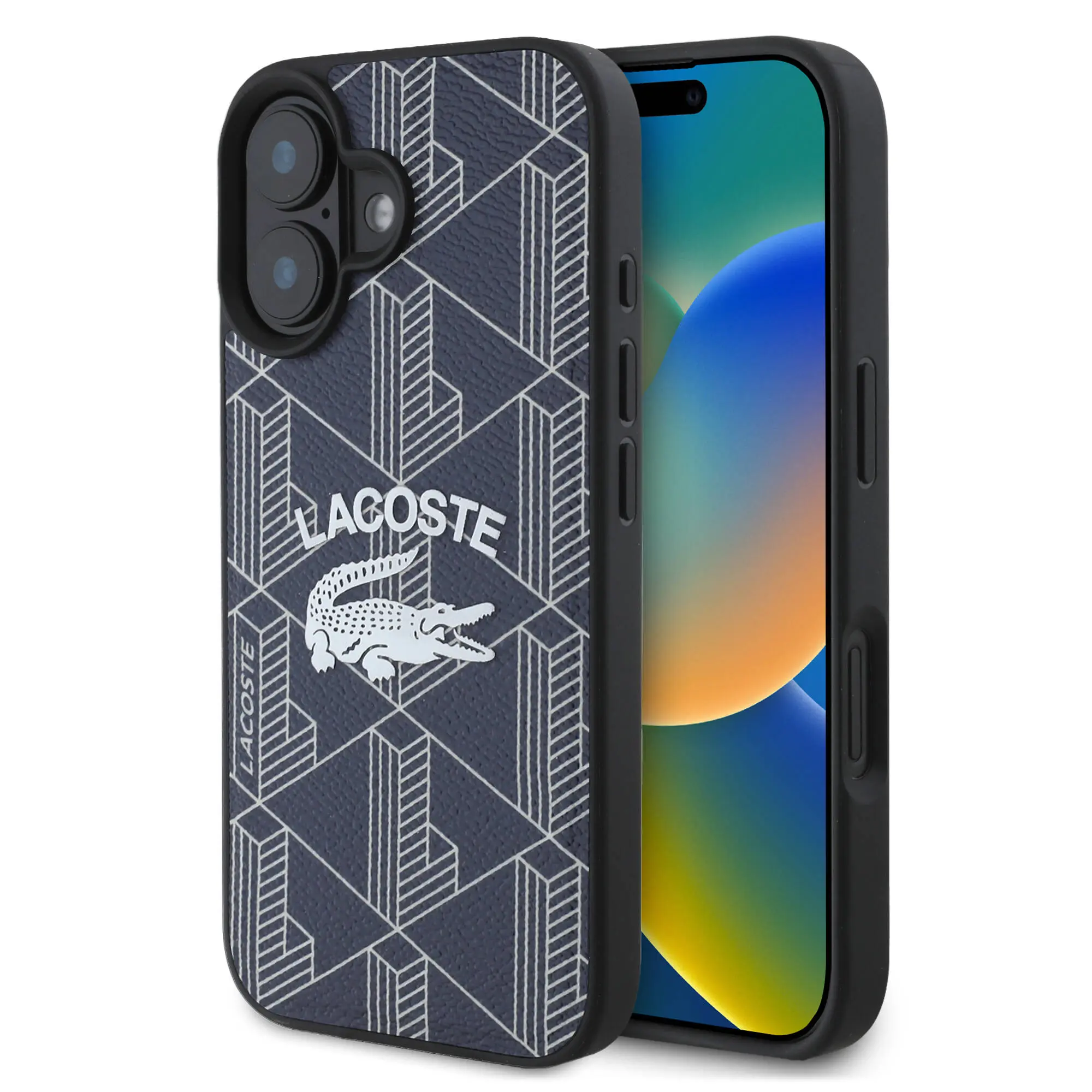 iPhone 16 MagSafe Uyumlu Lacoste Lisanslı Kılıf - Mono Vintage Logo