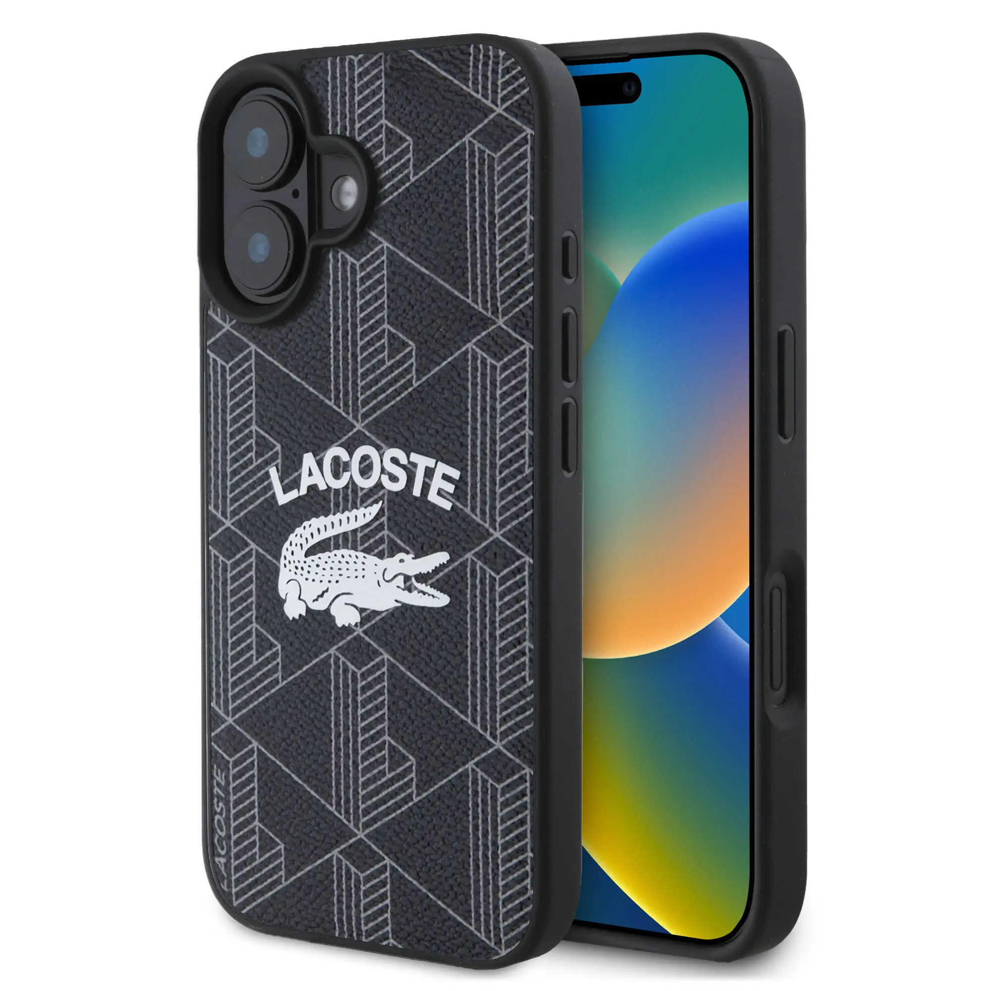 iPhone 16 MagSafe Uyumlu Lacoste Lisanslı Kılıf - Mono Vintage Logo