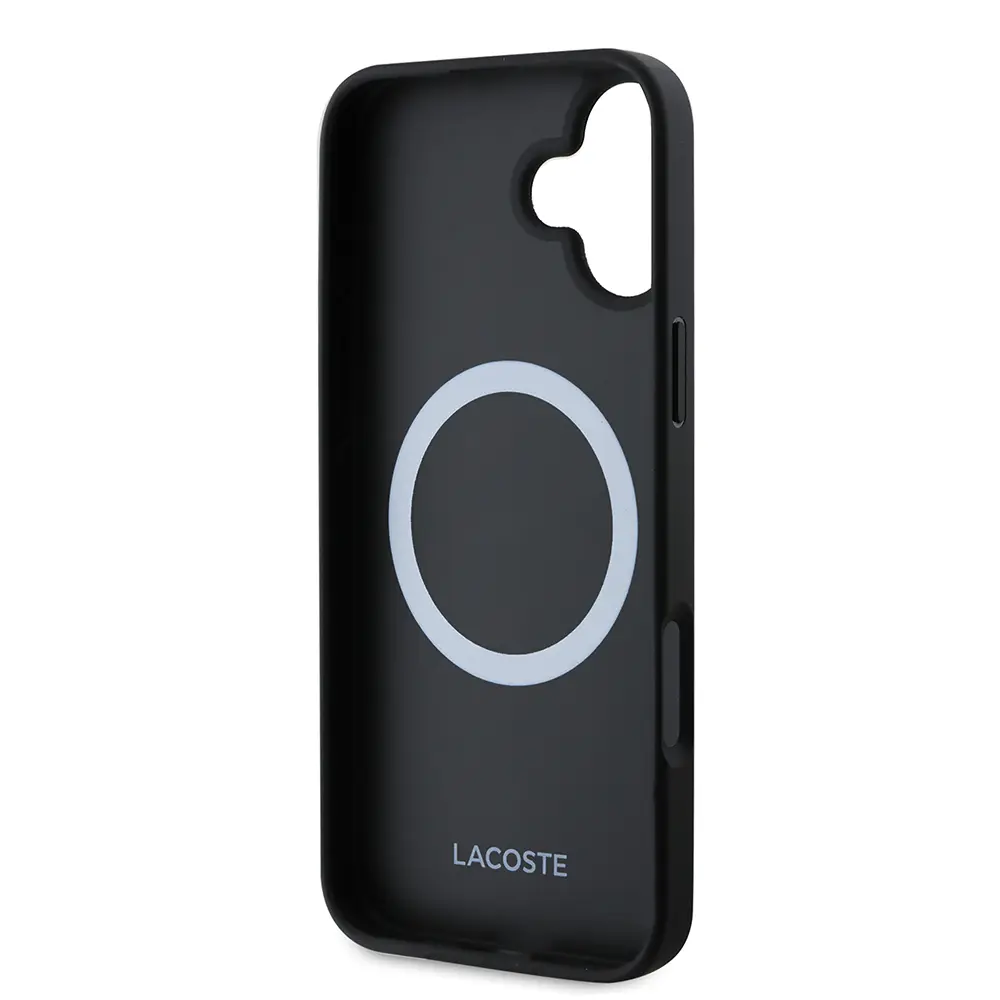 iPhone 16 Uyumlu Lacoste Lisanslı PU Pike Desenli Kılıf + Type-C Kablo