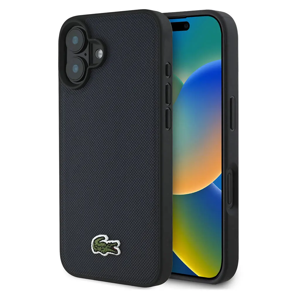 iPhone 16 PU Pike Desenli Lisanslı Kılıf - Lacoste